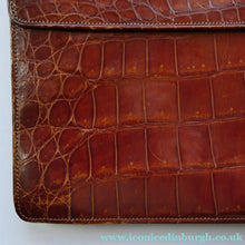 Load image into Gallery viewer, Vintage Genuine Asprey Crocodile Skin Document Wallet or Ipad Case ASPREY LONDON
