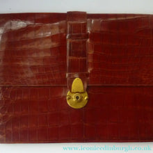 Load image into Gallery viewer, Vintage Genuine Asprey Crocodile Skin Document Wallet or Ipad Case ASPREY LONDON

