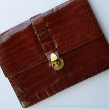 Load image into Gallery viewer, Vintage Genuine Asprey Crocodile Skin Document Wallet or Ipad Case ASPREY LONDON
