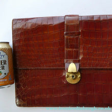 Load image into Gallery viewer, Vintage Genuine Asprey Crocodile Skin Document Wallet or Ipad Case ASPREY LONDON
