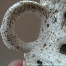Load image into Gallery viewer, West German 1970s Scheurich Vase with White Lava and Shiny Red Glazes
