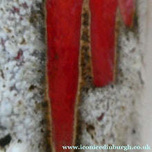 Load image into Gallery viewer, West German 1970s Scheurich Vase with White Lava and Shiny Red Glazes
