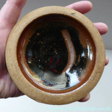 Load image into Gallery viewer, Attributed Janet Leach (1918-1997) Small Circular Stoneware STUDIO POTTERY Dish with Tenmoku Glaze
