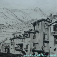 Load image into Gallery viewer, Lionel Arthur Lindsay Australian Artist 1920s Drypoint Old Bridge at Sospel
