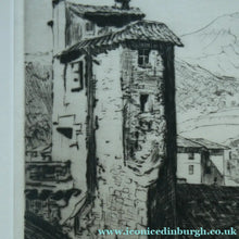 Load image into Gallery viewer, Lionel Arthur Lindsay Australian Artist 1920s Drypoint Old Bridge at Sospel
