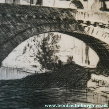 Load image into Gallery viewer, Lionel Arthur Lindsay Australian Artist 1920s Drypoint Old Bridge at Sospel
