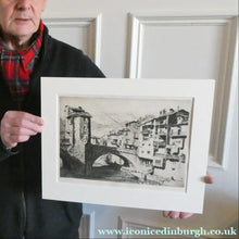 Load image into Gallery viewer, Lionel Arthur Lindsay Australian Artist 1920s Drypoint Old Bridge at Sospel
