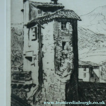 Load image into Gallery viewer, Lionel Arthur Lindsay Australian Artist 1920s Drypoint Old Bridge at Sospel

