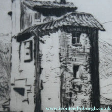 Load image into Gallery viewer, Lionel Arthur Lindsay Australian Artist 1920s Drypoint Old Bridge at Sospel
