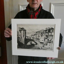 Load image into Gallery viewer, Lionel Arthur Lindsay Australian Artist 1920s Drypoint Old Bridge at Sospel
