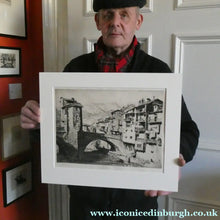 Load image into Gallery viewer, Lionel Arthur Lindsay Australian Artist 1920s Drypoint Old Bridge at Sospel
