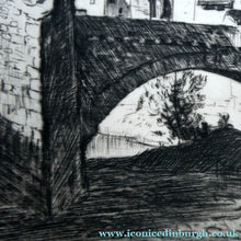 Load image into Gallery viewer, Lionel Arthur Lindsay Australian Artist 1920s Drypoint Old Bridge at Sospel
