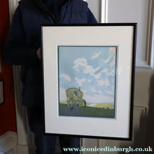 Load image into Gallery viewer, Original 1920s Colour Woodcut by John Hall Thorpe (1874 - 1947) THE CARAVAN. Pencil Signed
