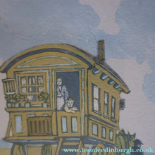 Load image into Gallery viewer, Original 1920s Colour Woodcut by John Hall Thorpe (1874 - 1947) THE CARAVAN. Pencil Signed
