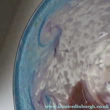 Load image into Gallery viewer, B/ Fabulous Little X ZA Shape Antique Scottish Monart Glass Bowl. With Original Paper Label on the Base 
