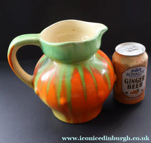 Load image into Gallery viewer, Large 1930s TUDOR Ceramics Art Deco Colourful Dripware Jug. Height 6 1/2 inches
