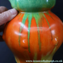 Load image into Gallery viewer, Large 1930s TUDOR Ceramics Art Deco Colourful Dripware Jug. Height 6 1/2 inches
