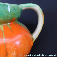 Load image into Gallery viewer, Large 1930s TUDOR Ceramics Art Deco Colourful Dripware Jug. Height 6 1/2 inches

