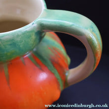 Load image into Gallery viewer, Large 1930s TUDOR Ceramics Art Deco Colourful Dripware Jug. Height 6 1/2 inches
