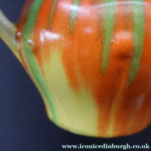 Load image into Gallery viewer, Large 1930s TUDOR Ceramics Art Deco Colourful Dripware Jug. Height 6 1/2 inches
