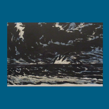 Load image into Gallery viewer, SCOTTISH ART. Colour Lithograph. Night Sky Over the Bass Rock by John Houston (1930 - 2008)
