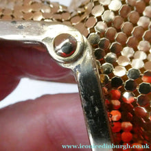 Load image into Gallery viewer, Beautiful LARGE Vintage 1960s GOLD GLOMESH Evening Bag; with Fancy Diamond Set Clasp
