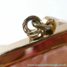 Load image into Gallery viewer, Beautiful LARGE Vintage 1960s GOLD GLOMESH Evening Bag; with Fancy Diamond Set Clasp
