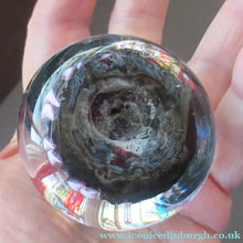 Load image into Gallery viewer, 1950s Vasart Paperweight Scottish Vintage Glass 10 Spokes and Millefiori Canes
