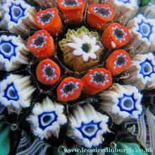 Load image into Gallery viewer, 1950s Vasart Paperweight Scottish Vintage Glass 10 Spokes and Millefiori Canes

