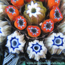 Load image into Gallery viewer, 1950s Vasart Paperweight Scottish Vintage Glass 10 Spokes and Millefiori Canes
