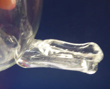 Load image into Gallery viewer, RARE GEORGIAN GLASS Bird Feeder with Bristol Blue Knop Finial; 1830s
