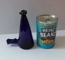 Load image into Gallery viewer, RARE GEORGIAN GLASS Bird Feeder with Bristol Blue Knop Finial; 1830s
