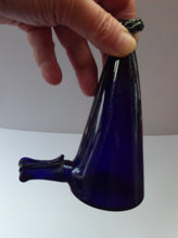 Load image into Gallery viewer, RARE GEORGIAN GLASS Bird Feeder with Bristol Blue Knop Finial; 1830s
