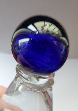Load image into Gallery viewer, RARE GEORGIAN GLASS Bird Feeder with Bristol Blue Knop Finial; 1830s 

