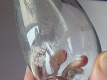 Load image into Gallery viewer, RARE GEORGIAN GLASS Bird Feeder with Bristol Blue Knop Finial; 1830s 
