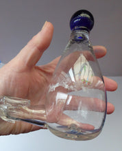 Load image into Gallery viewer, RARE GEORGIAN GLASS Bird Feeder with Bristol Blue Knop Finial; 1830s 
