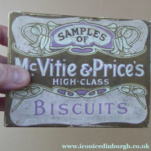 Load image into Gallery viewer, Early 20th Century Art Nouveau Tin with Paper Labels. McVities Biscuits

