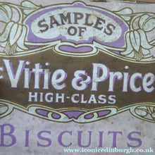 Load image into Gallery viewer, Early 20th Century Art Nouveau Tin with Paper Labels. McVities Biscuits
