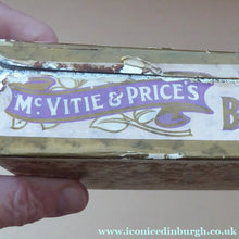 Load image into Gallery viewer, Early 20th Century Art Nouveau Tin with Paper Labels. McVities Biscuits
