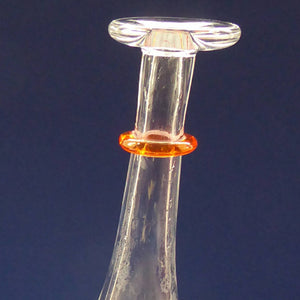SWEDISH White & Gold Satellite LARGE KOSTA BODA Vase by Bertil Vallien. Signed to the base. 12 inches