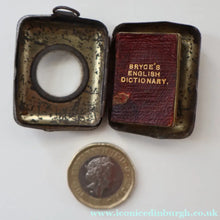 Load image into Gallery viewer, Book Collectors Special ANTIQUE: Rare "Smallest English Dictionary in the World" in Original Metal Case. Published Glasgow

