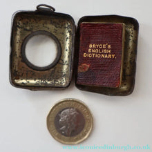 Load image into Gallery viewer, Book Collectors Special ANTIQUE: Rare "Smallest English Dictionary in the World" in Original Metal Case. Published Glasgow


