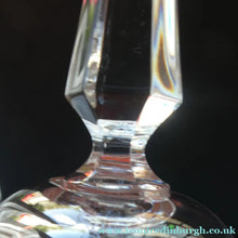 Load image into Gallery viewer, BOXED. Vintage Edinburgh Crystal PAIR of Tall CHAMPAGNE Flute Glasses. Rarer NESS Pattern.   8 1/4 inches
