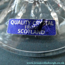 Load image into Gallery viewer, BOXED. Vintage Edinburgh Crystal PAIR of Tall CHAMPAGNE Flute Glasses. Rarer NESS Pattern.   8 1/4 inches
