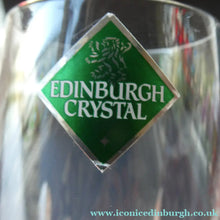 Load image into Gallery viewer, BOXED. Vintage Edinburgh Crystal PAIR of Tall CHAMPAGNE Flute Glasses. Rarer NESS Pattern.   8 1/4 inches

