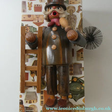Load image into Gallery viewer, BOXED. Vintage GDR German Erzgebirge Wooden Handmade Incense Smoker. CHIMNEY SWEEP
