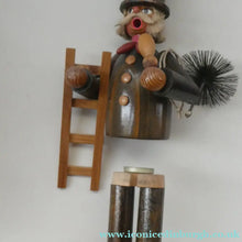 Load image into Gallery viewer, BOXED. Vintage GDR German Erzgebirge Wooden Handmade Incense Smoker. CHIMNEY SWEEP
