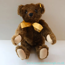 Load image into Gallery viewer, Vintage STEIFF BEAR. Classic 1909 Brown Bear with Large Yellow Satin Ribbon
