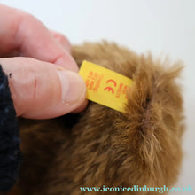 Load image into Gallery viewer, Vintage STEIFF BEAR. Classic 1909 Brown Bear with Large Yellow Satin Ribbon
