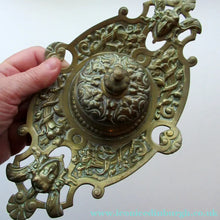 Load image into Gallery viewer, Antique Victorian Brass Inkwell with Original Glass Liner
